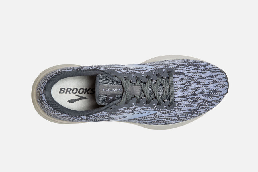 Brooks Running Shoes Womens Grey/Blue - Launch 7 Road - 0617-RNTLC